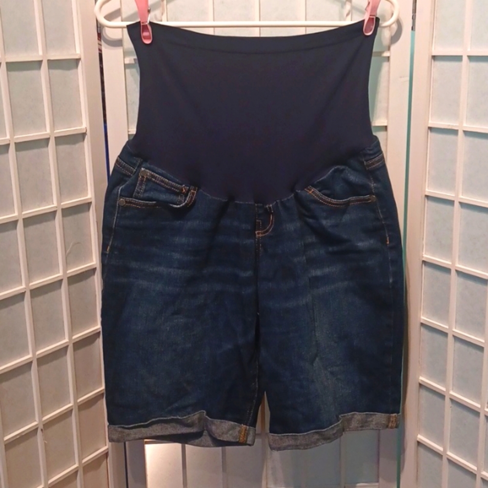 XL Indigo Blue Denim Shorts - maternity 4977